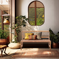 Teak Wood Castle Bench without Arms, 5 ft - Chic Teak