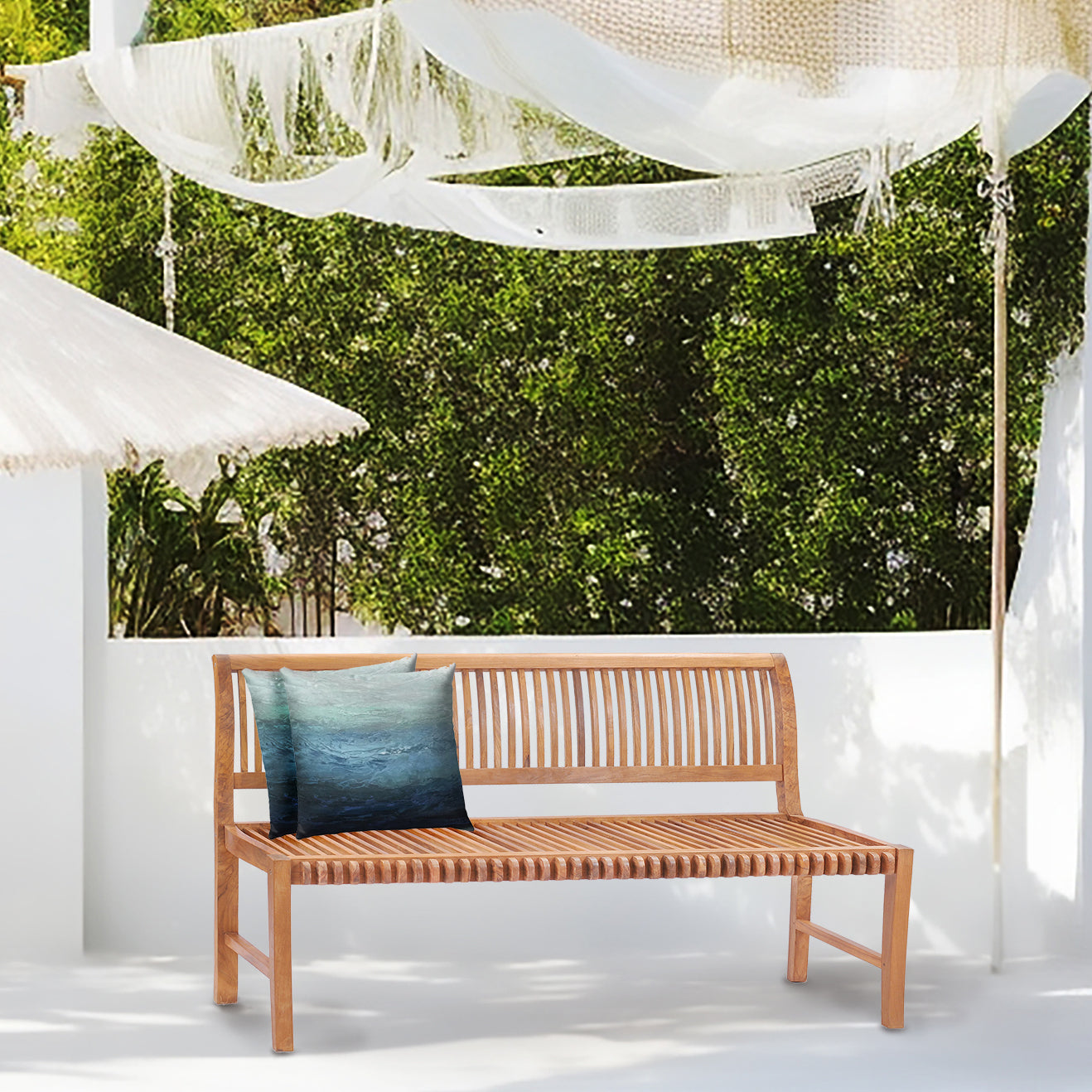 Teak Wood Castle Bench without Arms, 6 ft by Chic Teak only $751.18