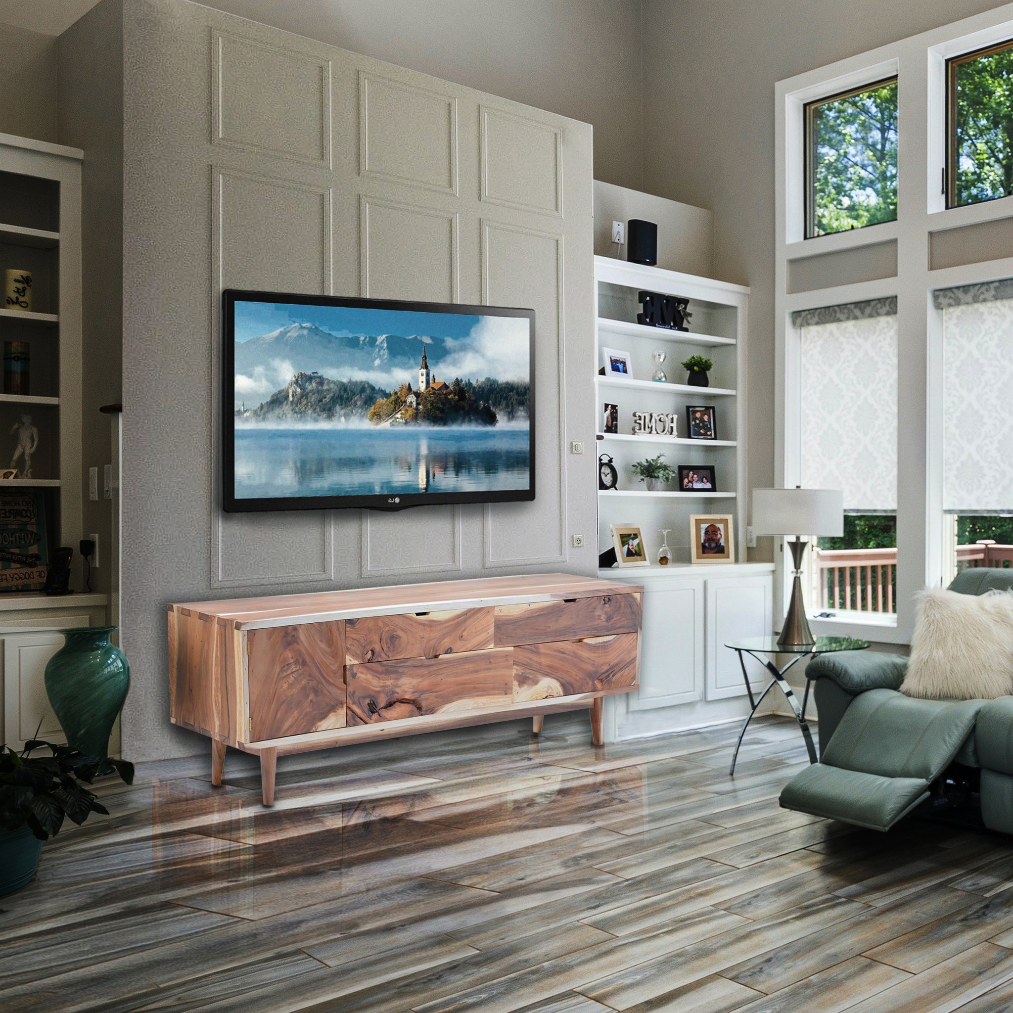 Condesa Suar Live Edge Media Center, Dresser, Chest with 1 door/4