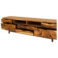 Rimini Live Edge Suar Wood Cabinet/Media Center with 6 drawers