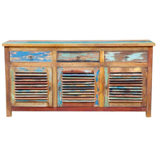 Chest / Media Center 3 Doors and 3 Drawers made from Recycled Teak Wood Boats - Chic Teak