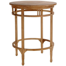 3 Piece Teak Wood Armless Orleans Bar Table/Chair Set With Cushions - Chic Teak
