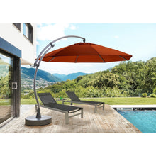 Sun Garden 13 Ft. Easy Sun Cantilever Umbrella and Parasol, the Original from Germany, Indigo Blue Canopy with Bronze Frame