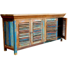 Chest / Media Center with 4 Doors made from Recycled Teak Wood Boats - Chic Teak