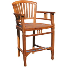 Teak Wood Orleans Counter Stool with Arms