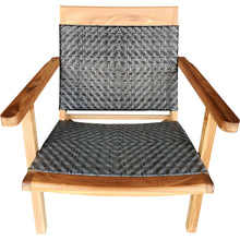 Teak Wood Barcelona Patio Lounge and Dining Chair, Grey - Chic Teak