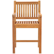 Teak Wood Elzas Counter Stool with Arms