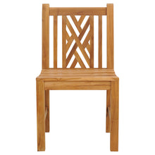 Teak Wood Chippendale Side Chair