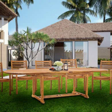 Teak Wood Orleans Oval Double Extension Table