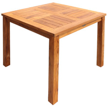 Teak Wood Florence Outdoor Patio Bistro Table, 27 Inch