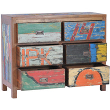Marina del Rey Dresser / Chest with 2 x 3 Drawers made from Recycled Teak Wood Boats