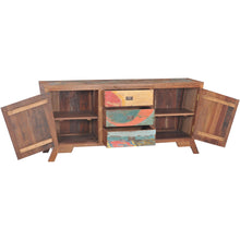 Marina Del Rey Recycled Teak Wood Cone Shaped Linen Cabinet, 72W x 33H in.