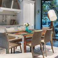 Marina del Rey Rectangular Dining Table Made From Recycled Teak Wood Boats, 63 X 35 Inches - Chic Teak