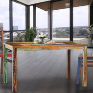 Marina Del Rey Recycled Teak Wood Rectangular Table, Counter Height, 63 x 35 inches - Chic Teak