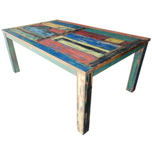 Marina del Rey Rectangular Dining Table Made From Recycled Teak Wood Boats, 55 X 35 Inches