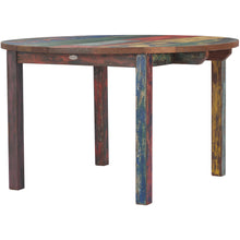 Marina del Rey Round Dining Table made from Recycled Teak Wood Boats, 48 inch