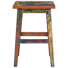 Marina Del Rey Square Recycled Teak Wood Boat Counter Stool