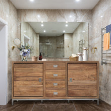 Recycled Teak Wood Alicante Bathroom Linen Cabinet with 4 Drawers & 2 Doors