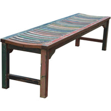 Backless Dining Bench made from Recycled Teak Wood Boats, 6 foot - Chic Teak