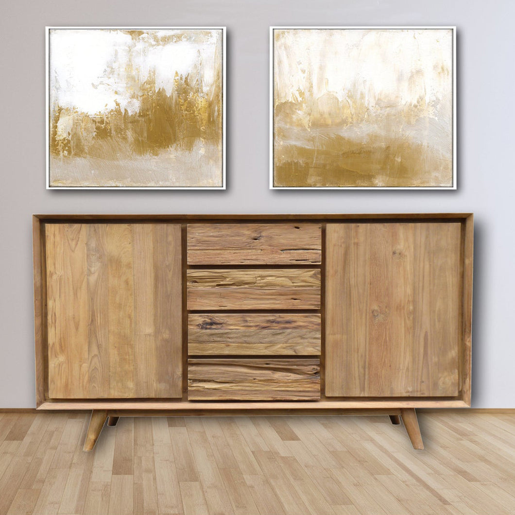 dresser with doors Recycled Teak Wood Retro Dresser/Media Center with 2 Doors, 4 Drawers by Chic Teak only $2,085.42
