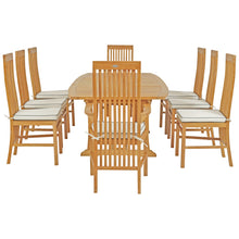 9 Piece West Palm Sem-Oval Extension Table Dining Set with 2 Arm and 6 Side Chairs