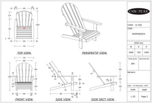 Adirondack Chair Including Footstool Made From Recycled Teak Wood Boats