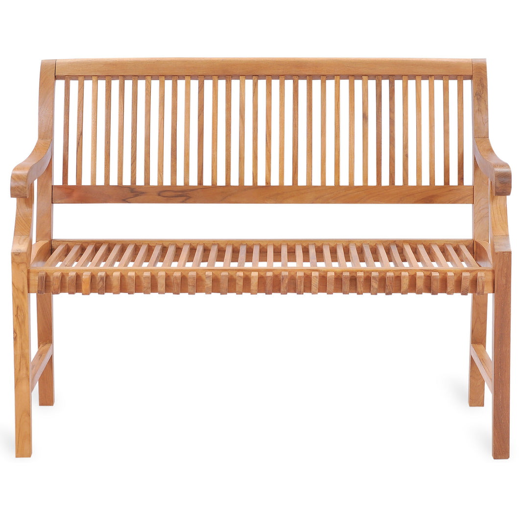 Castle Bench Teak Wood Castle Bench with Arms, 4 ft by Chic Teak only $625.63