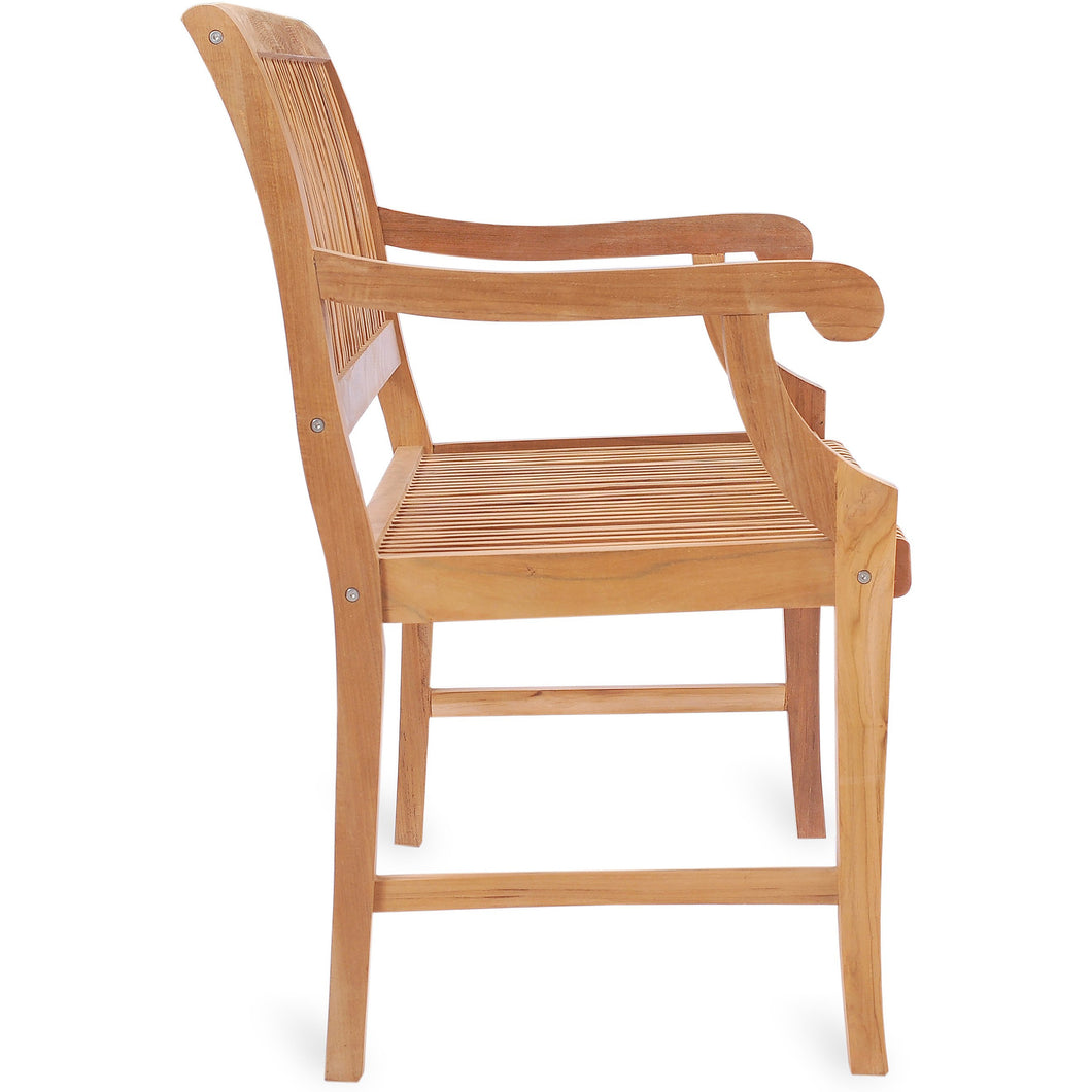 Castle Bench Teak Wood Castle Bench with Arms, 4 ft by Chic Teak only $625.63