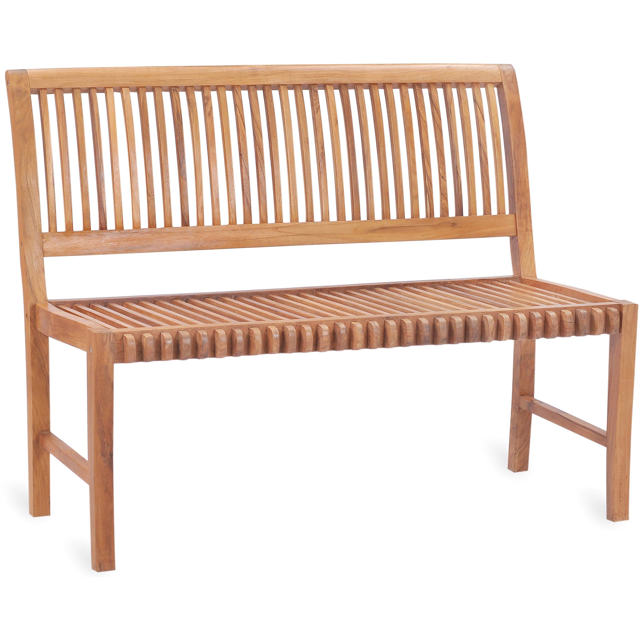 Castle Bench Teak Wood Castle Bench without Arms, 4 ft by Chic Teak only $517.13