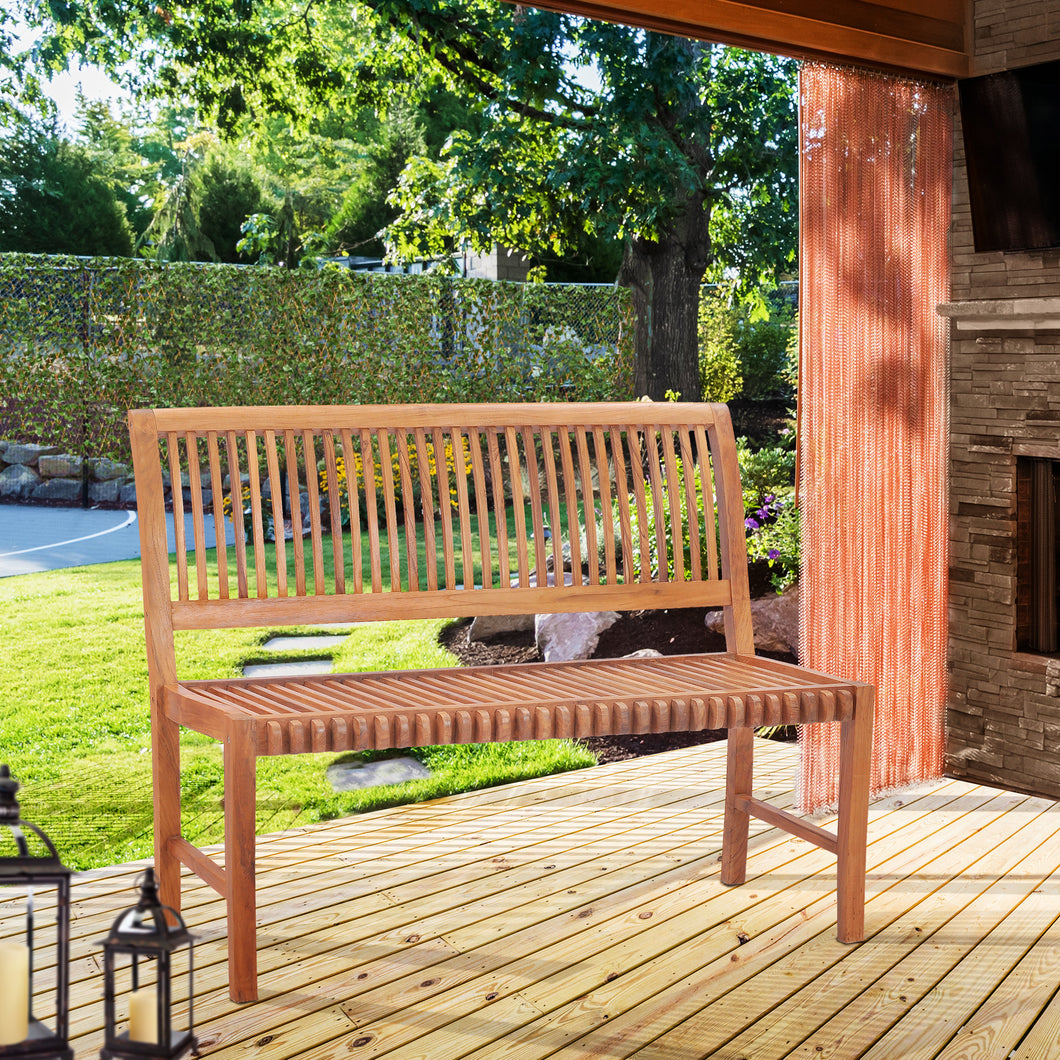 Castle Bench Teak Wood Castle Bench without Arms, 4 ft by Chic Teak only $517.13