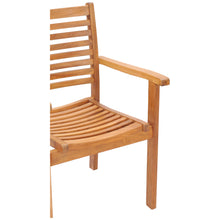 Teak Wood Italy Stacking Arm Chair