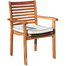 9 Piece Teak Wood Italy Table/Chair Set With Cushions - Chic Teak