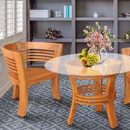 Teak Wood Half Moon Dining Chair - Chic Teak