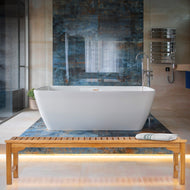 Teak Wood Santa Cruz Shower Bench, 6 Foot - Chic Teak