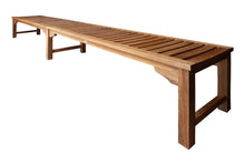 Teak Wood Santa Monica Backless Bench, 10 foot