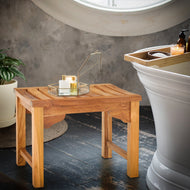 Teak Wood Santa Cruz Shower Stool, 2 Foot - Chic Teak