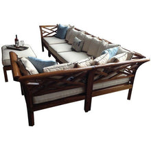 Teak Wood Long Island Ottoman - Chic Teak