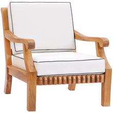 Teak Wood Castle Deep Seating Patio Lounge Chair with Cushions