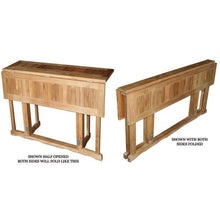Teak Wood Hatteras Rectangular Folding Table, 56 x 28 Inch - Chic Teak