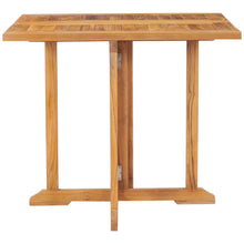 Teak Wood Hatteras Square Folding Patio Table, 35 Inch