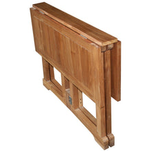 Teak Wood Hatteras Square Folding Patio Table, 35 Inch - Chic Teak
