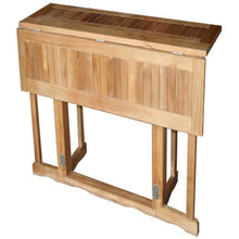 Teak Wood Hatteras Rectangular Folding Bar Table, 56 x 28 Inch - Chic Teak
