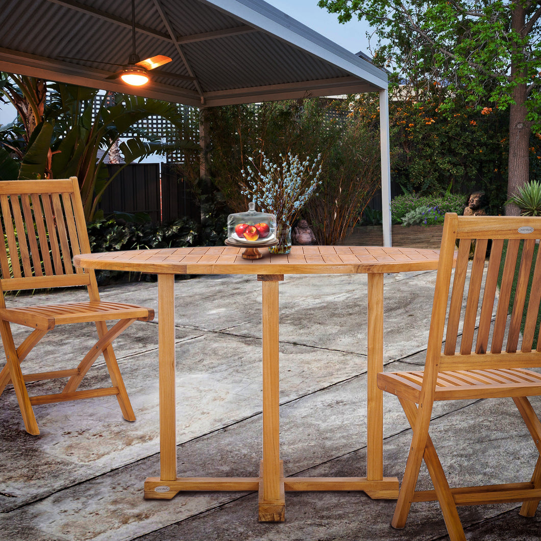 Teak Wood Hatteras Square Folding Patio Table, 35 Inch by Chic Teak only  $553.26