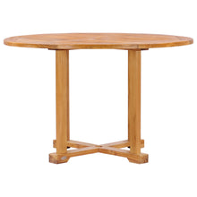 Teak Wood Hatteras Small Round Outdoor Patio Dining Table, 39 Inch