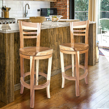 Suar Olympia Live Edge Barstool Chair with Swivel Seat