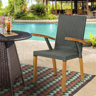 Teak Wood Bali Outdoor Patio Dining Chair - Chic Teak