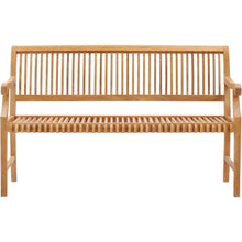 Teak Wood Castle Bench with Arms, 5 ft
