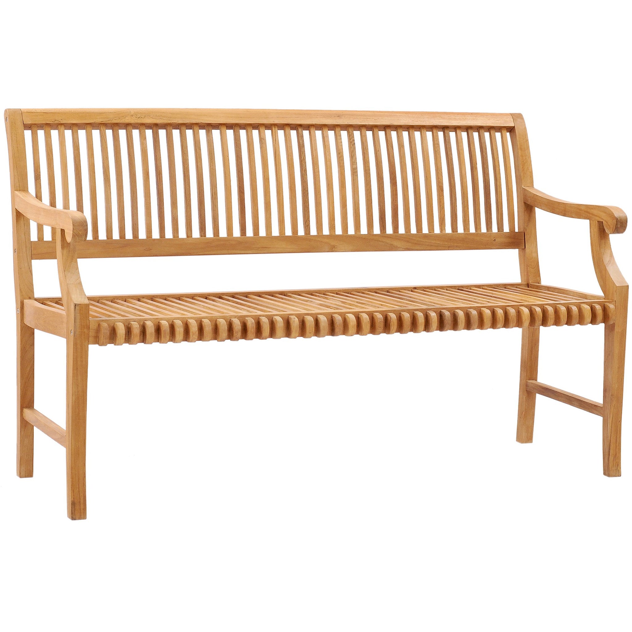 Castle Bench Teak Wood Castle Bench with Arms, 5 ft by Chic Teak only $751.18