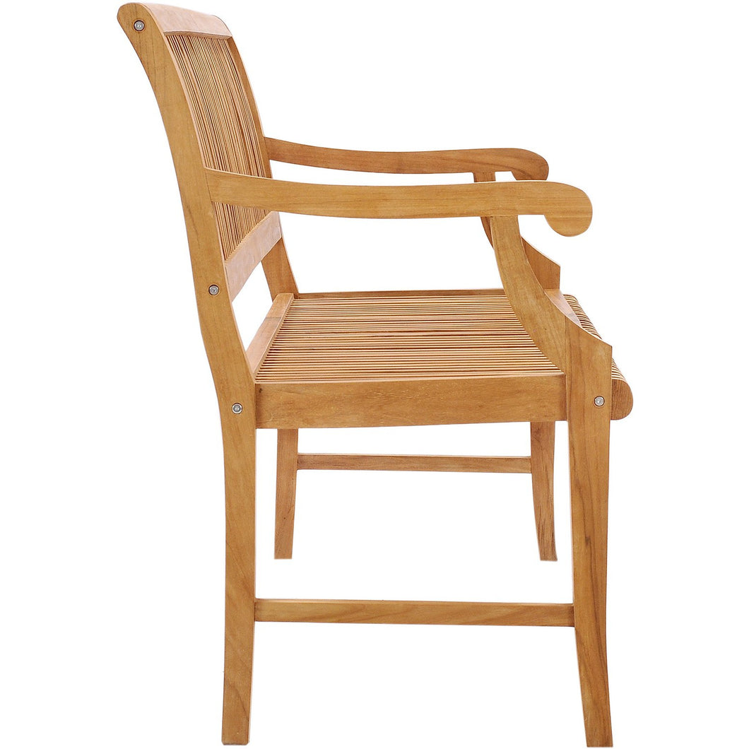 Castle Bench Teak Wood Castle Bench with Arms, 5 ft by Chic Teak only $751.18