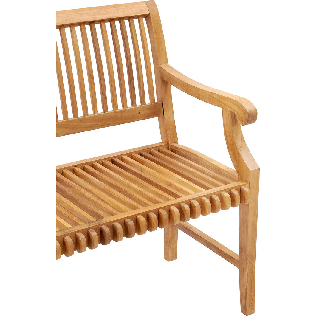 Castle Bench Teak Wood Castle Bench with Arms, 4 ft by Chic Teak only $625.63